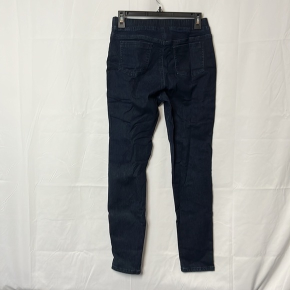 Hue studio distressed, denim, mid rise, leggings. - Picture 6 of 8